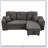 Versatile Sleeper Sectional Sofa Bed With Side Shelf, 2 Stools, And Pull-Out L-Shaped Design For Modern Living
