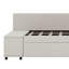 Lit plateforme simple tapissier en forme de L avec rangement et tiroirs-2044329784