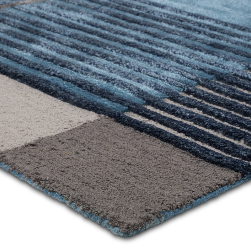 Collman Hand Tufted Abstract Indoor Rug, Rectangle 9' x 12'