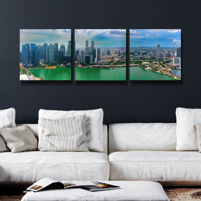 Epic Art 'Singapore Skyline' By Epic Portfolio, Ac " Singapore Skyline " by Epic Portfolio