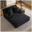Chaise longue surdimensionnée en velours côtelé, canapé-lit moderne d'intérieur pour salon et bureau, aucun assemblage requis, noir-828595046