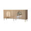 Console élégante, bronze et or, 70,9 po x 31,5 po x 15,7 po | 100% panneau de fibres à densité moyenne, épaisseur: 0,7 pouce | Design moderne et glamour, parfait pour le vestibule ou le salon, décorations géométriques élégantes, finition de haute qualité