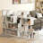 39.5'' H X 31.5'' W S-Shaped Bookshelf, Geometric Bookcase w/Open Shelves-1857918222