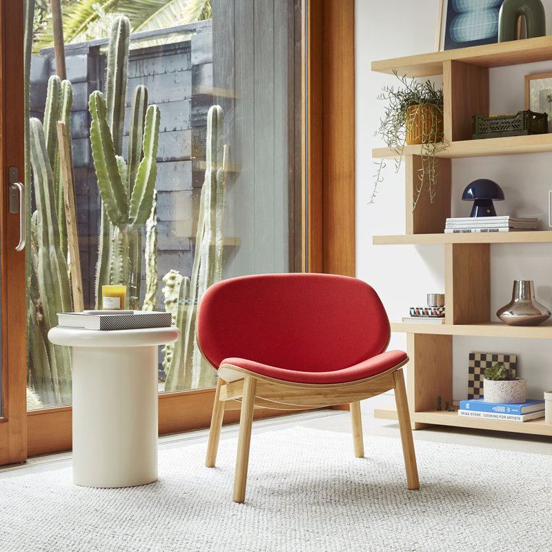 Wilfred Upholstered Accent Chair, Orange