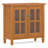 Warm Shaker 32"W Solid Wood Transitional Low Storage Cabinet with Tempered Glass Doors and Adjustable Shelves-633352547