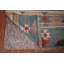 Tapis rayé à motif géométrique kilim 5 x 9