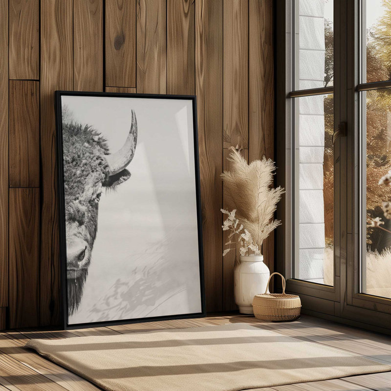 Wild Stare, reproduction sur toile tendue, H 12,75 po x l 8,75 po x P 1,75 po, Cadre flottant noir satiné