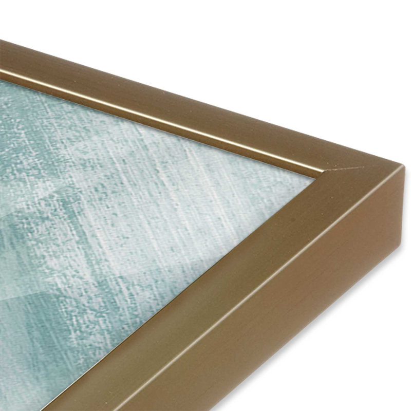 Emerald Mist II, reproduction encadrée, Cadre d'angle ouvert brossé doré, H 37,25 po x l 25,25 po