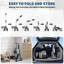  3-in-1 Folding Stair Climbing Hand Truck – 550 LBS Heavy Duty All-Terrain Dolly with 10 Wheels for Warehouse, Supermarket & Home Moving