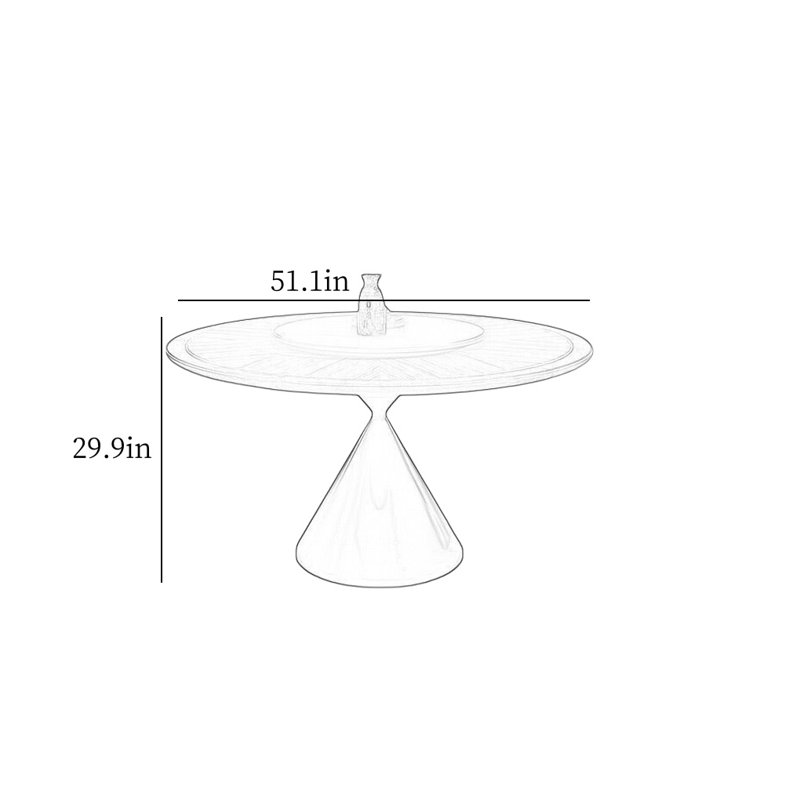 Simple Tan Solid Wood Dining Table