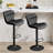 Mid-Century Modern Faux leather Low Back Swivel Adjustable Height Bar Stool Upholstered Counter Stool with Metal Frame-153978501-134297077