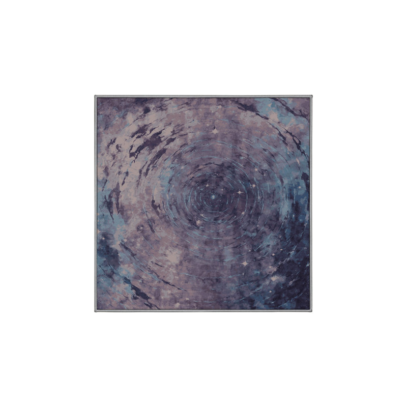 Machine Washable Purple Area Rug, Square 5'