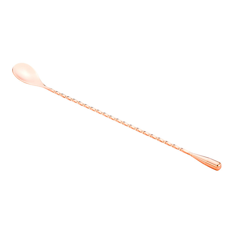 Cuillère à bar Belicoso en acier inoxydable plaqué noir Bar Lux - 12 po - 1 boîte, Cuivre