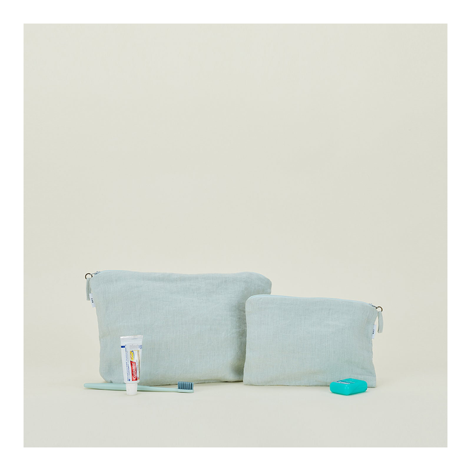  Linen/Cotton Makeup Organizer, Powder Blue
