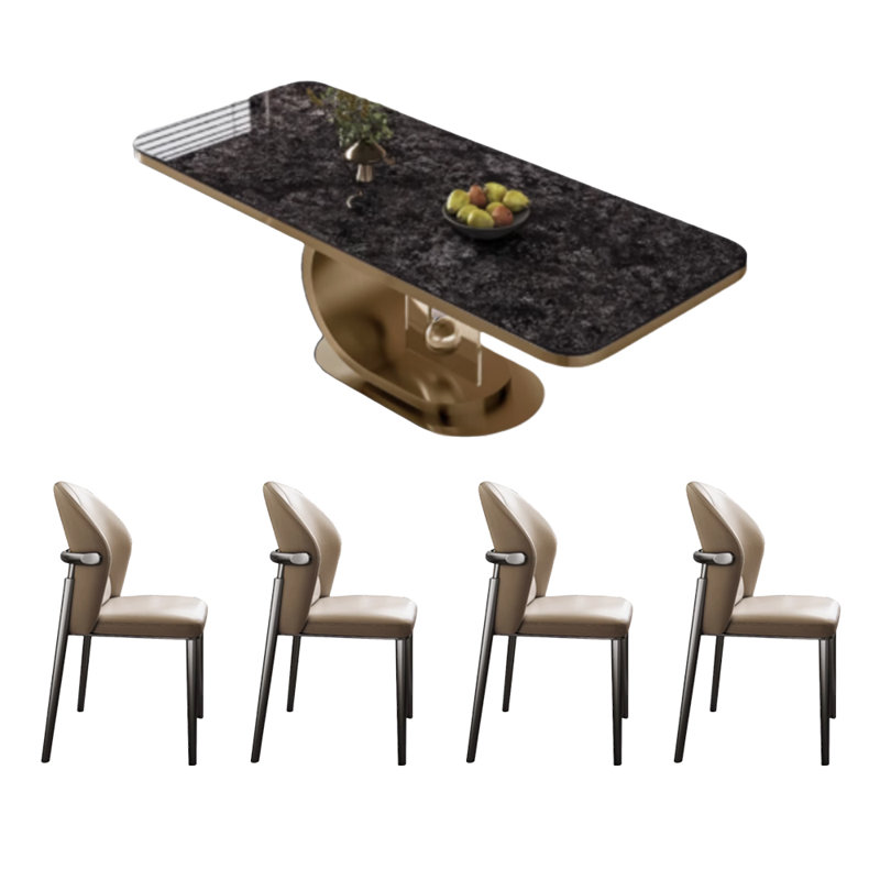 Migdalia, Black, 29.5"H x 70.8"L x 35.4"W, Gold