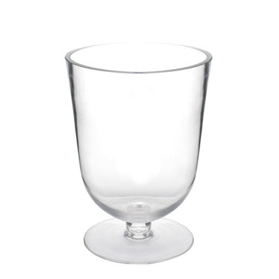 Clear Glass On A Pedestal Base Vase
