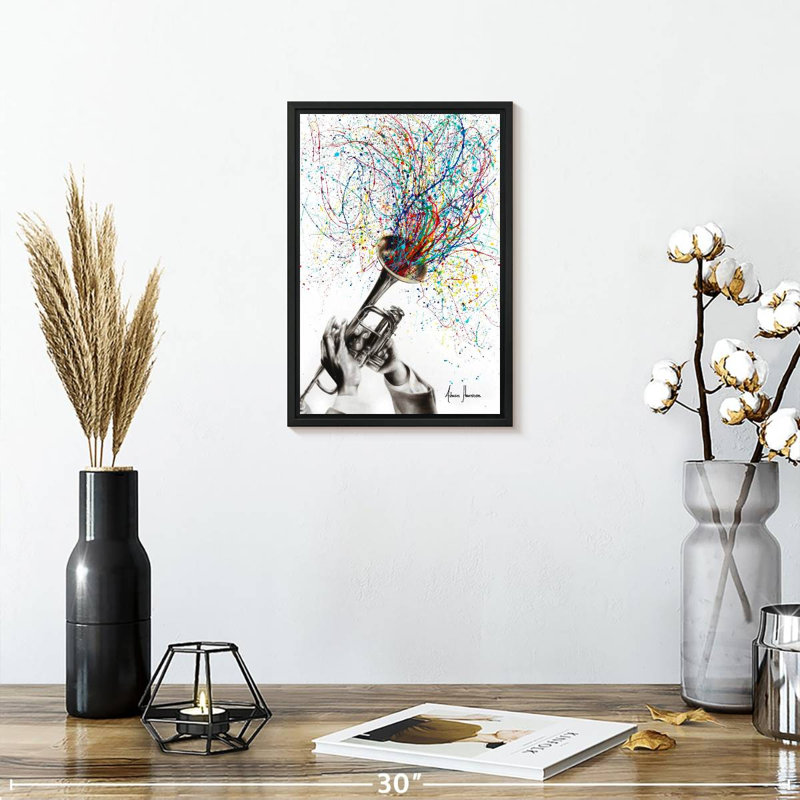 Âme du son, 9 po x 13 po, Cadre flottant noir