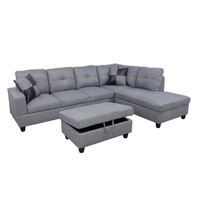 Amanvir Upholstered L-Shaped Sectional Right Hand Facing