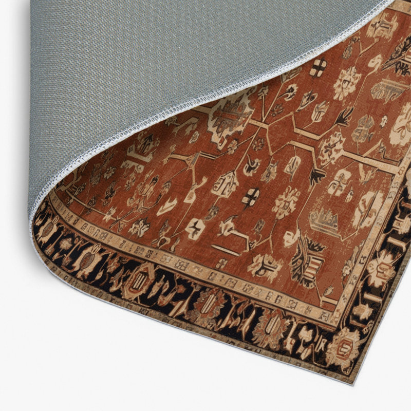 Tapis turc intérieur et extérieur brun, Rectangulaire 8 pi x 10 pi