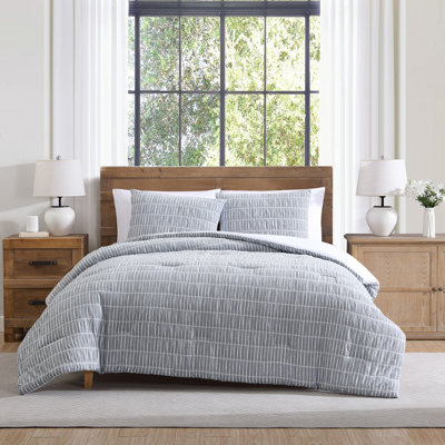 Ensemble d'édredon en coton Taers Home Ivy Puckered Seersucker
