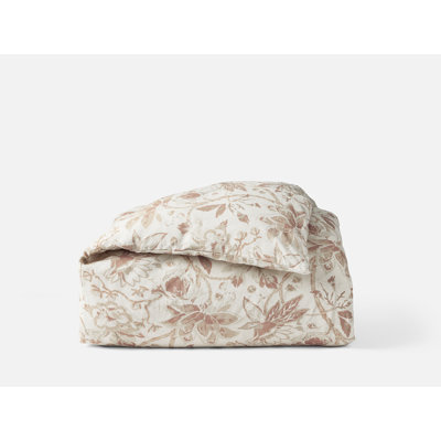 Sea Bloom Print Flatweave Duvet Cover