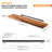 Set Of 2 36" Acacia Wood Floating Shelves Wall Mounted With Invisible Metal Bracket (Hardware Included)