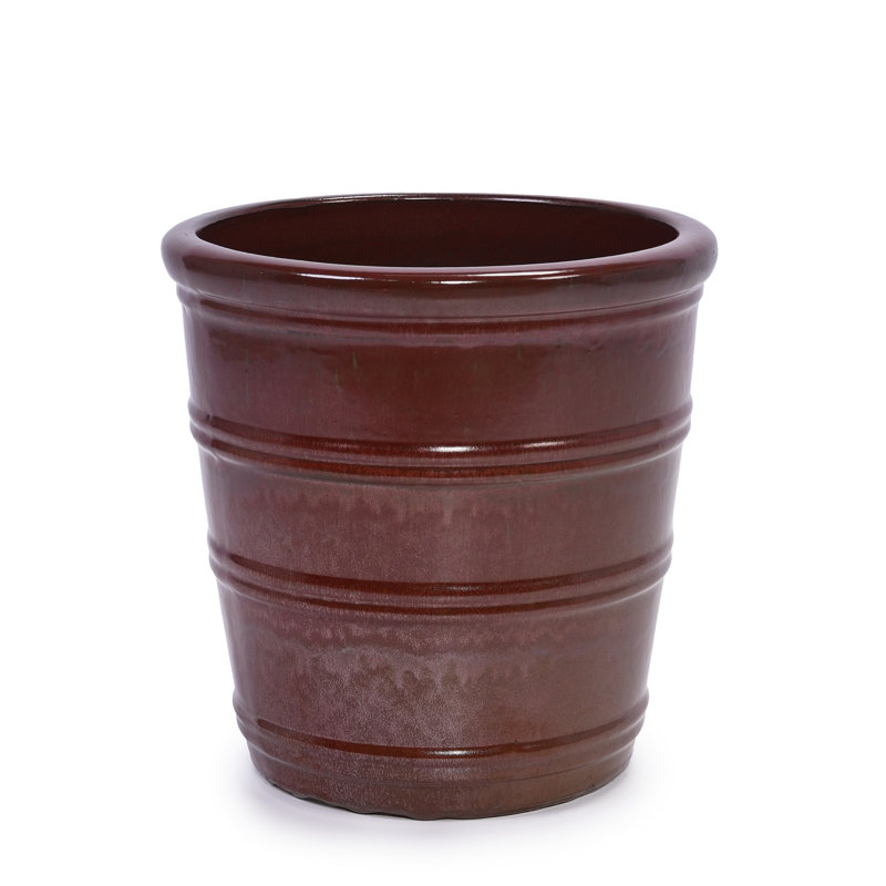Jardinière en céramique toutes saisons, rouge pate de haricots moderne, élégance intérieure et extérieure