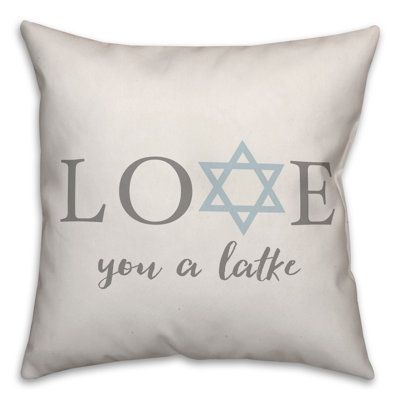  Coussin Love You a Latke