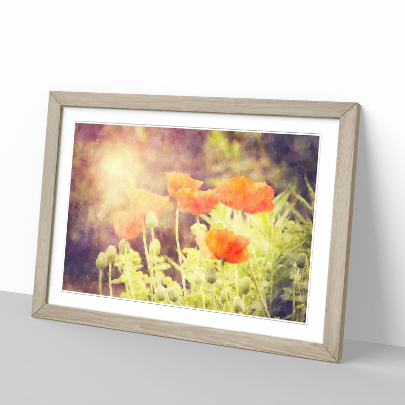 Field of Poppies Vol.6 - Framed Print, 27cm H x 36cm W x 2cm D, Oak Framed