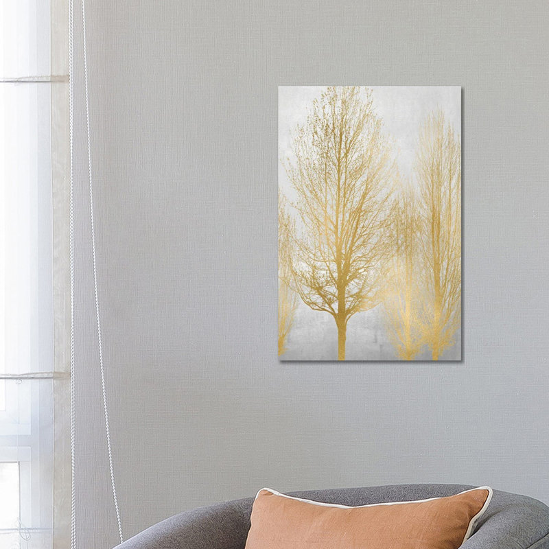 Gold Tree Panel I by Kate Bennett - Wrapped Canvas Painting, 66.04 cm H x 45.72 cm W x 3.175 cm D