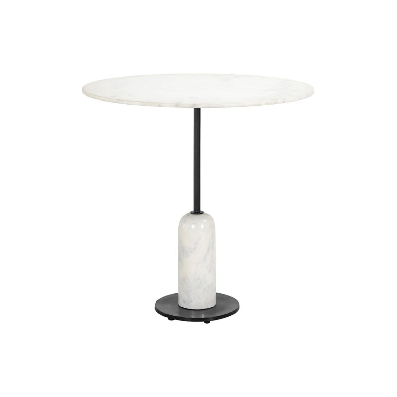 Jagger Round Marble Dining Table, 30"H x 30"L x 30"W