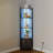 5-Tier Corner Shelf, Modern Space-Saving Storage Rack with Doors-1627435