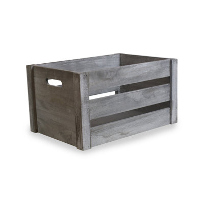 Deep Crate Wood Basket
