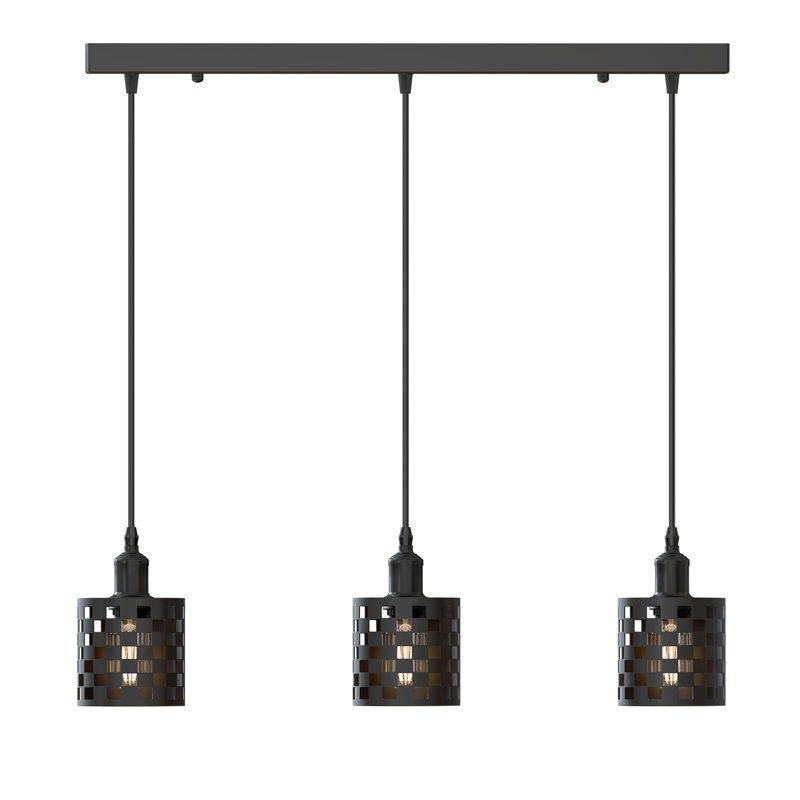 Timmer 3 - Light Kitchen Island Pendant, Black
