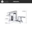 Robinet de salle de bain central à deux poignées avec ensemble de bonde Dean - Nickel brossé-82373807