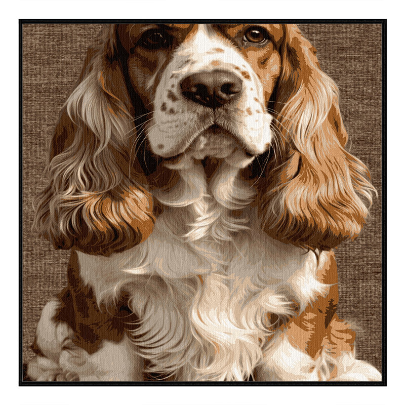  Tapis lavable Cocker Spaniel, Carré 7 pi