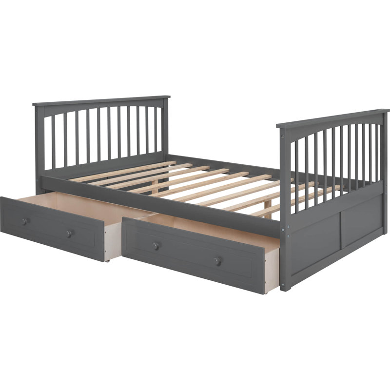 Wren Wood Daybed Frame With Fence, Rustic Style, Solid Pine, White, Twin over Twin