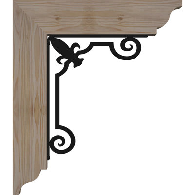 Support de scie à fer rugueuse traditionnelle de 4 po x l 13 1/2 po x H 16 po Fleur de lys, sapin Douglas (l 1 1/2 po x P 5 1/2 po x H 8 po)
