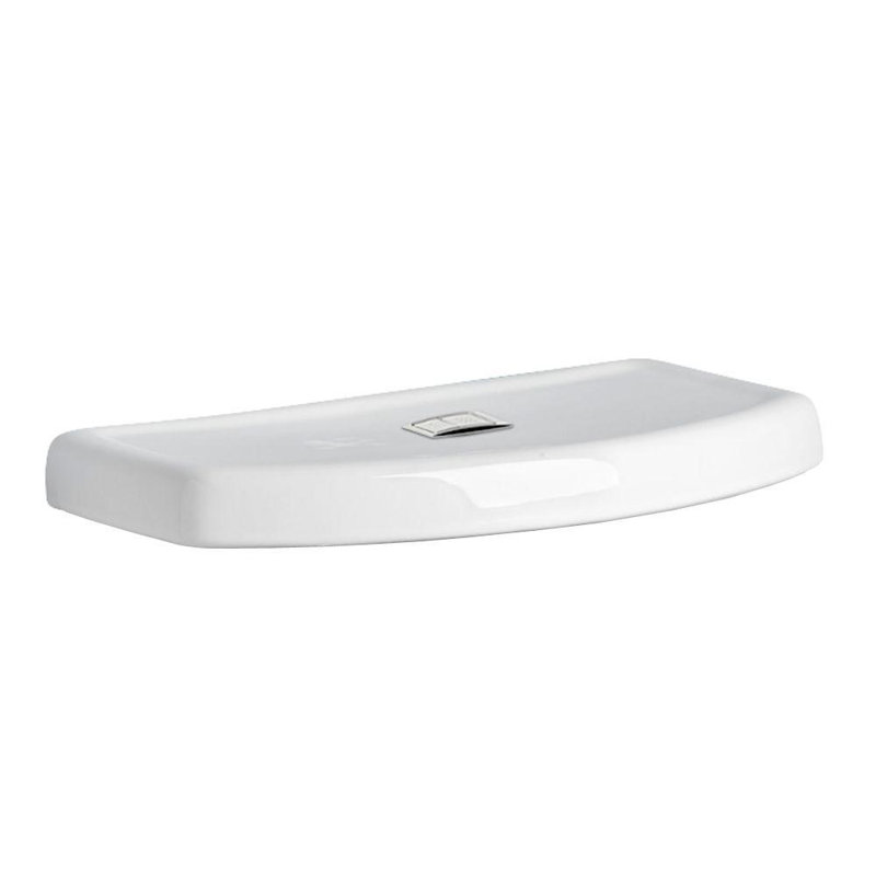 White Ceramic Dual Flush Toilet Tank Lid