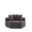 Fauteuils d'appoint hexagonaux de pouce, siège modulaire en chenille gris, salon moderne