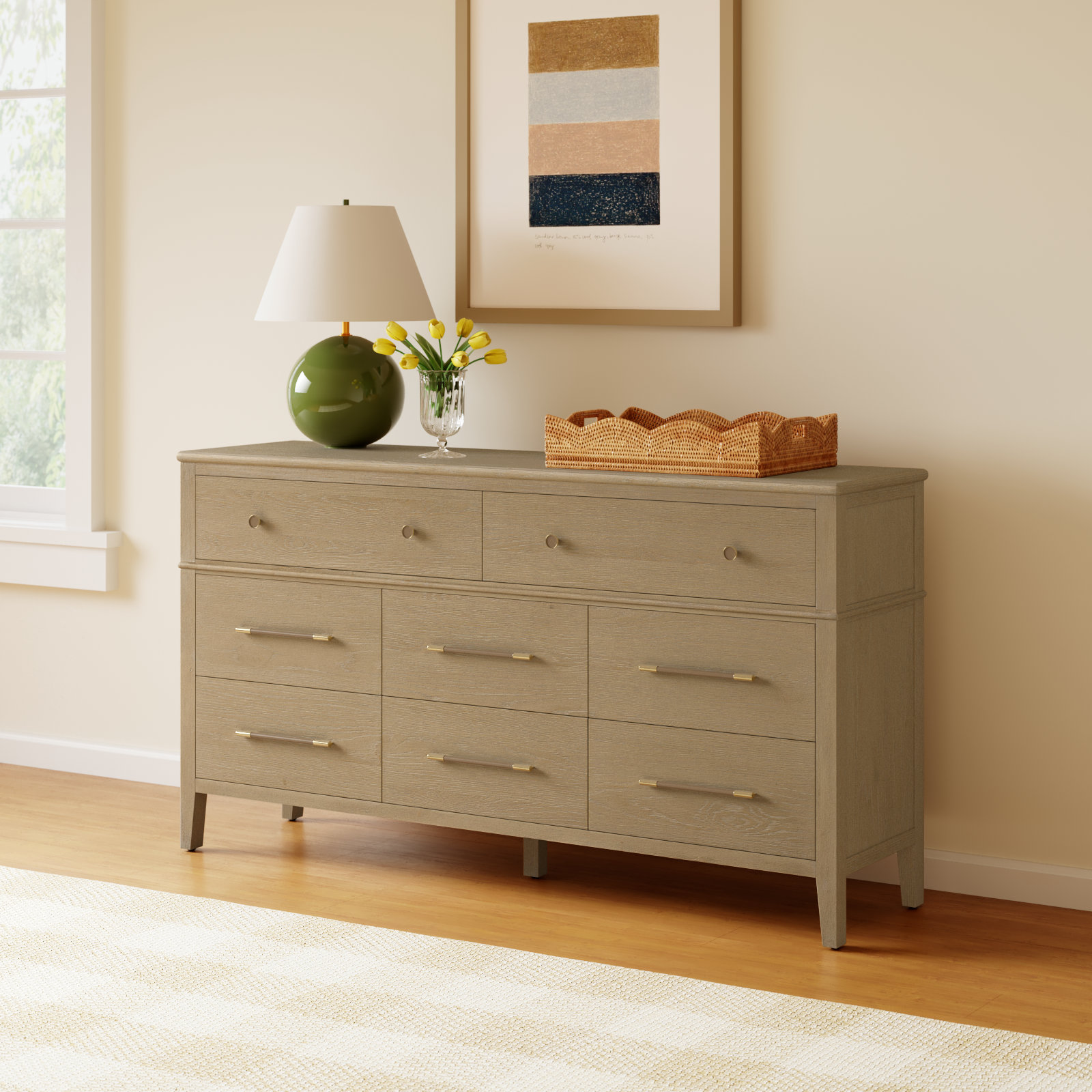 Honey 8 - Drawer Double Dresser