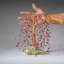 Genuine Garnet Gemstone Willow Tree On Fluorite Base (12")