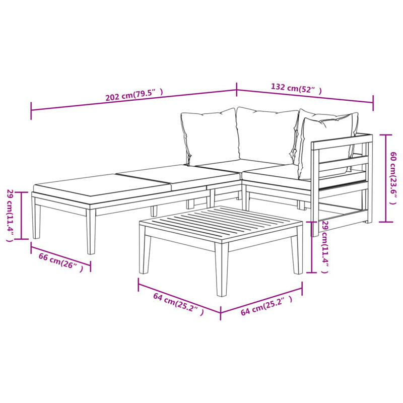 3 Piece Lounge Sofa Seating Group