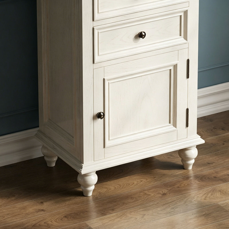 Armoire de présentation et de rangement blanche de style américain