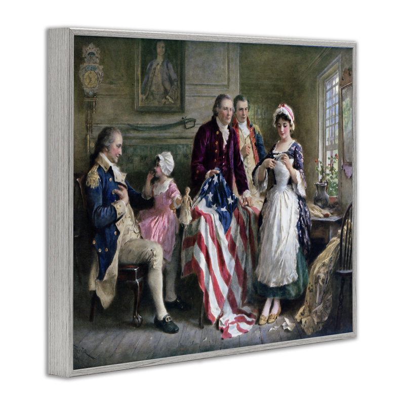 Giclée historique encadrée par Betsy Ross, conception par Arlington Prints, H 11 po x l 14 po, Estampe numérique Farmhouse