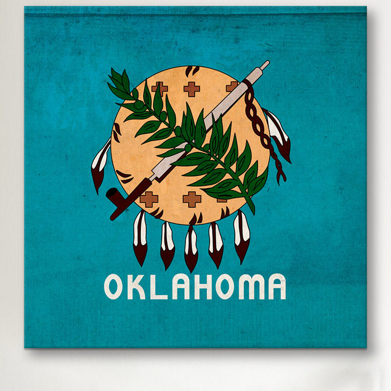 «Flags Oklahoma», impression sur toile tendue, H 37 po x l 37 po x P 1,5 po