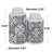 Ceramic White Decorative Jars with Spanish Tile Patterns Set