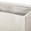 Boîte à fleurs blanche en oxyde de magnésium - oxyde de béton léger d'extérieur l 30,43 po x P 15,49 po H 16 po