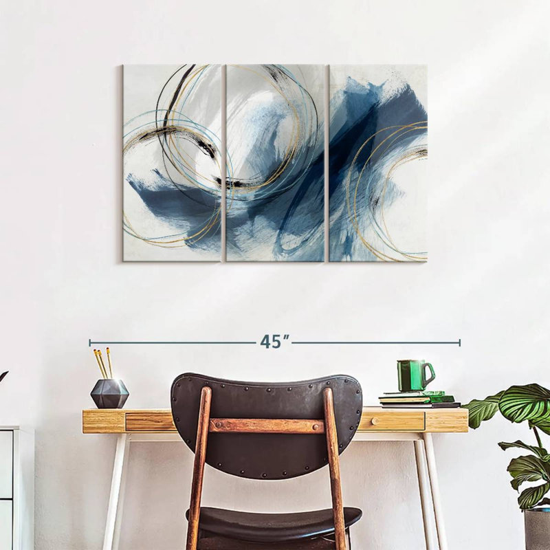 Detour On Canvas 3 Pieces Set, 24" H x 38" W x 1.25" D