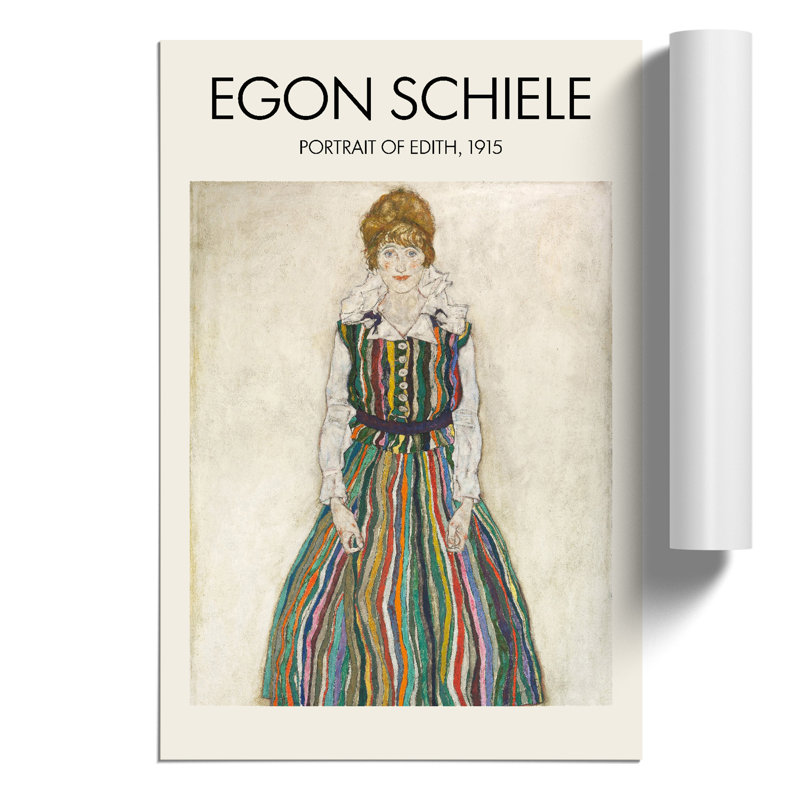 Portrait Of Edith by Egon Schiele - No Frame Print, 30cm H x 21cm W x 0.1cm D